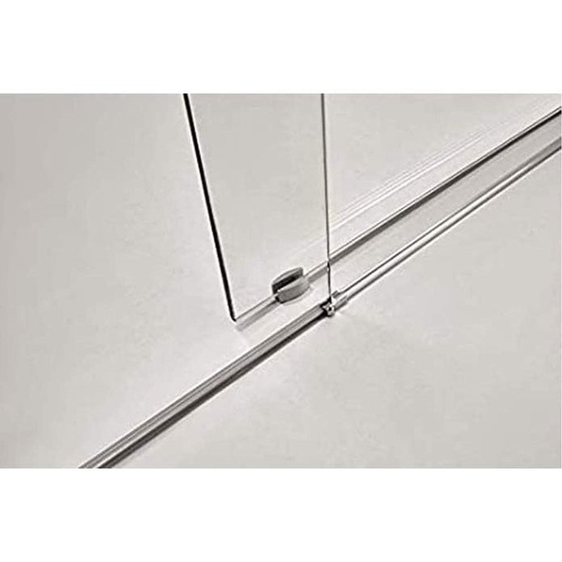 Vanity Art 76" H x 60" W Clear Tempered Glass Single Sliding Frameless Shower Door With Polished Chrome Hardware