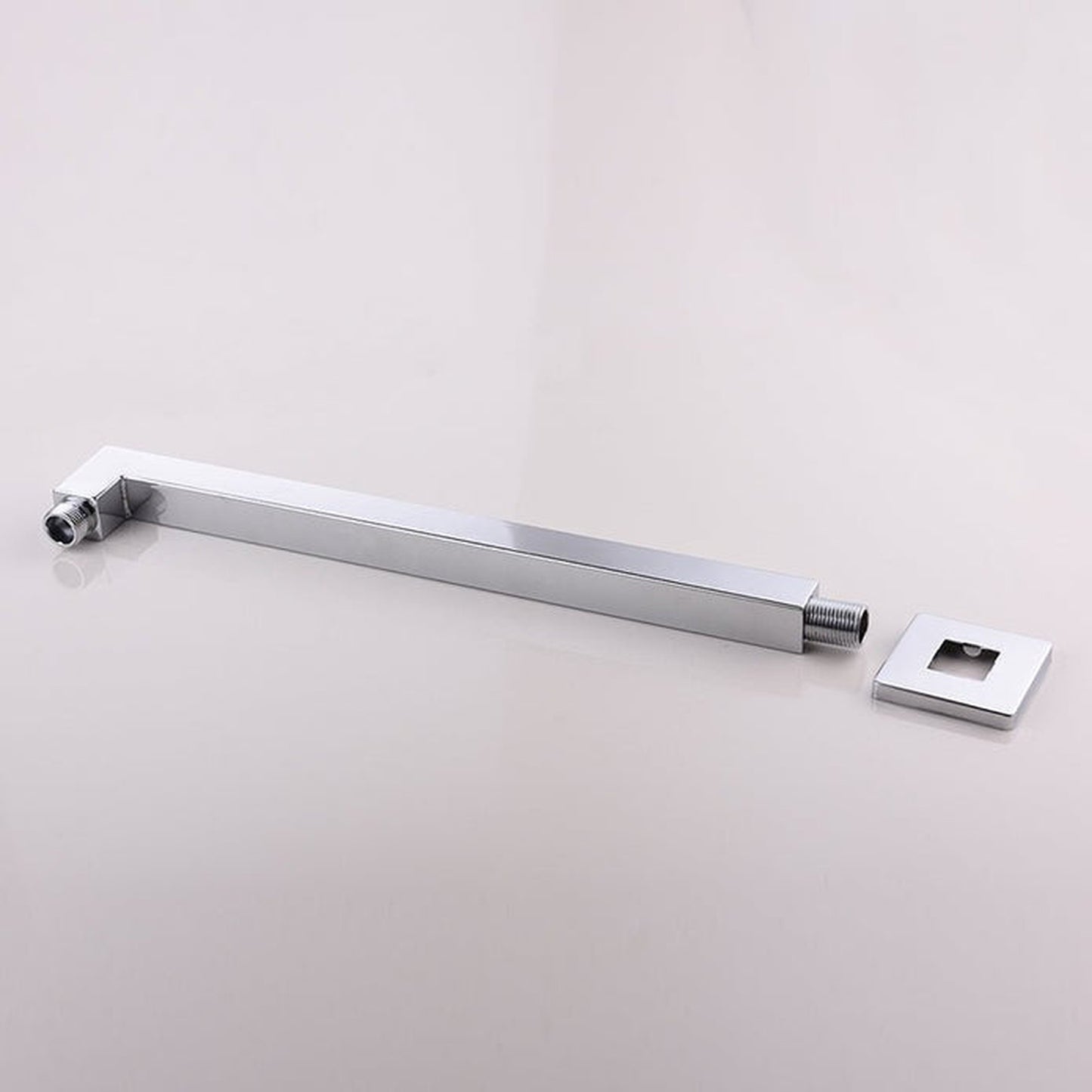 Vanity Art 9" Chrome Wall Mounted Shower Arm for Shower Head With Flange