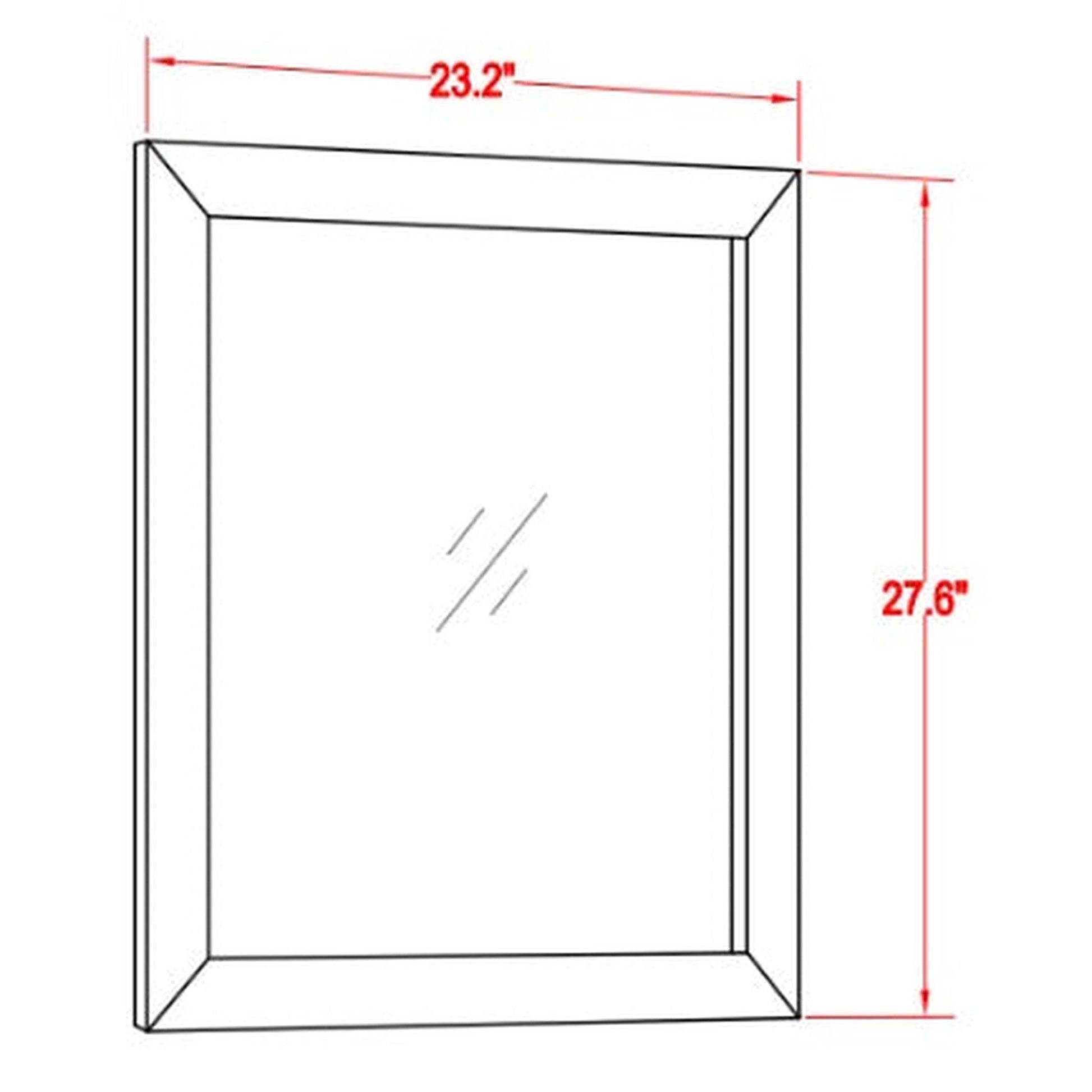 Vanity Art Genoa 24" Single White Freestanding Modern Bathroom Vanity Set With Super White Engineered Marble Top, White Ceramic Sink, Backsplash and Mirror