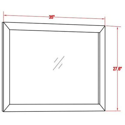 Vanity Art Genoa 36" Single White Freestanding Modern Bathroom Vanity Set With Super White Engineered Marble Top, White Ceramic Sink, Backsplash and Mirror