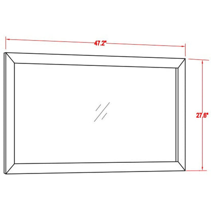 Vanity Art Genoa 48" Single Espresso Freestanding Modern Bathroom Vanity Set With Super White Engineered Marble Top, White Ceramic Sink, Backsplash and Mirror