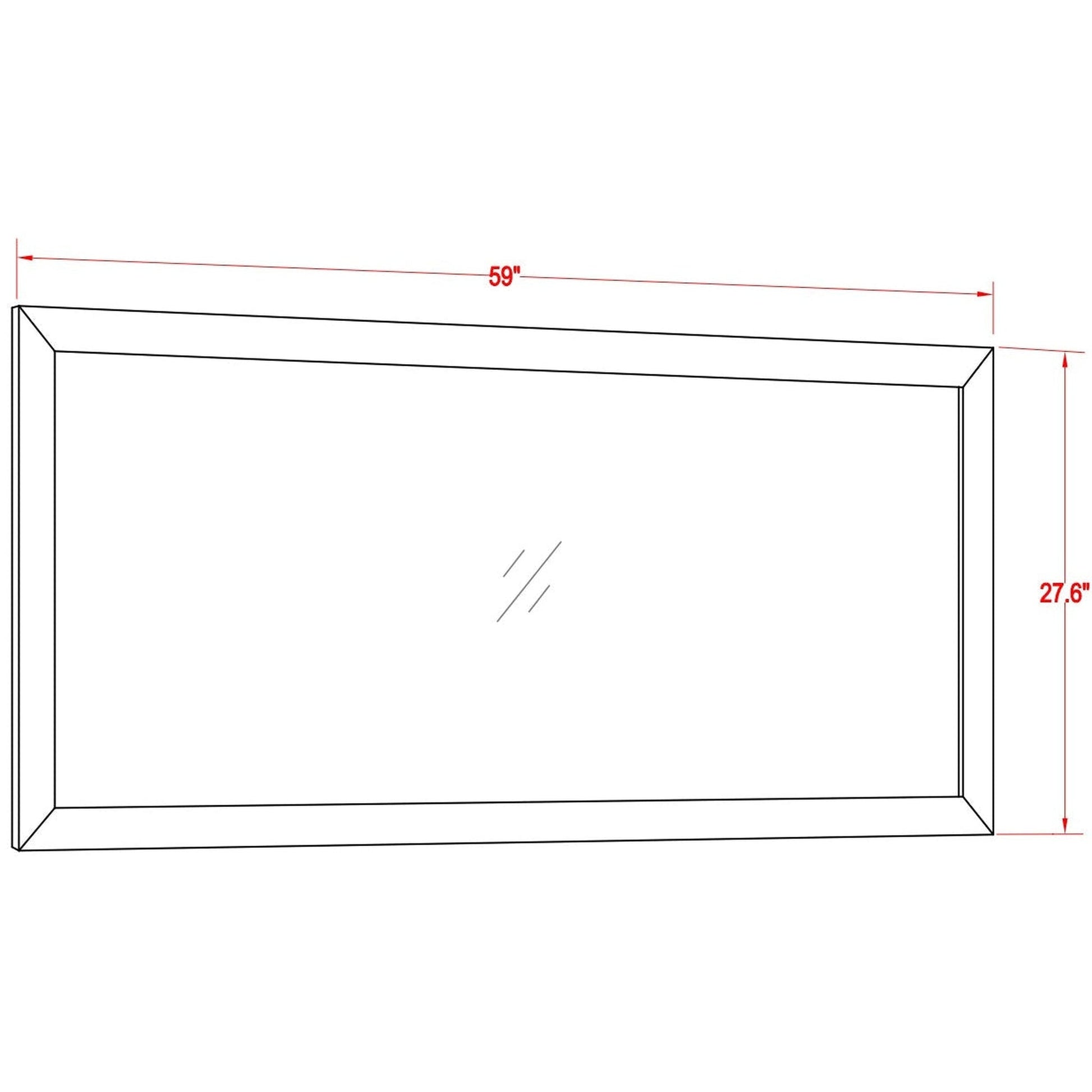 Vanity Art Genoa 60" Double Espresso Freestanding Modern Bathroom Vanity Set With Super White Engineered Marble Top, White Ceramic Sink, Backsplash and Mirror