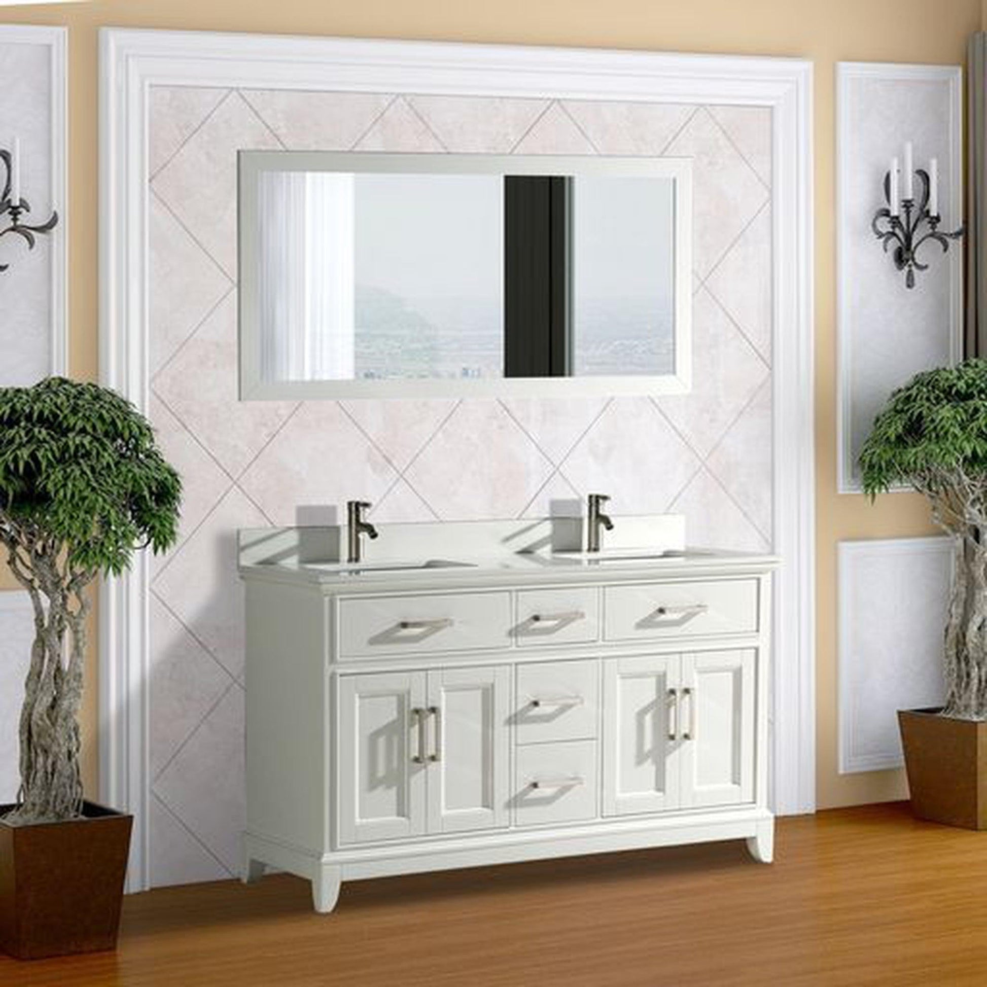 20 Bathroom Vanity Stand Cabinet with White Ceramic Vessel Sink Set
