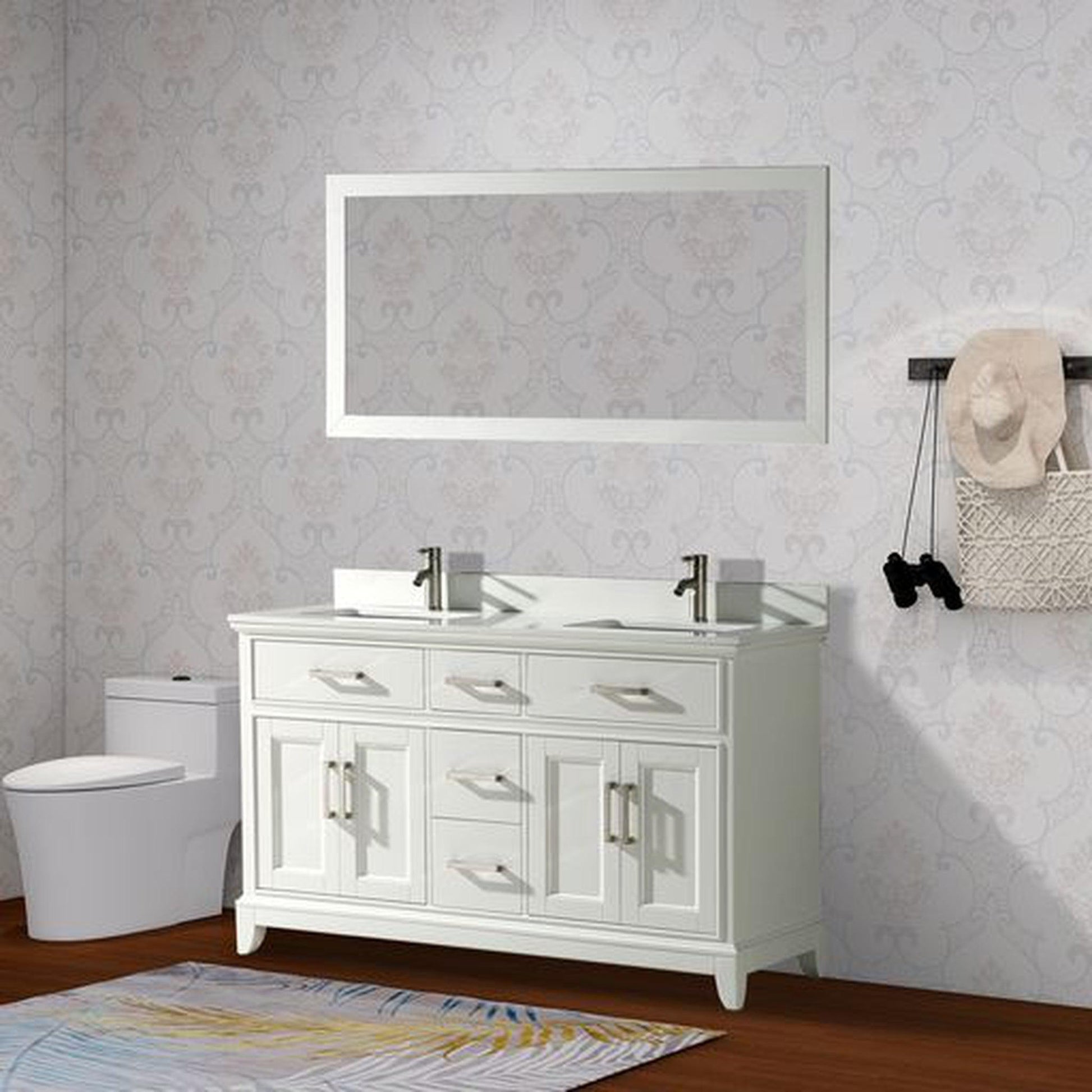 30 Bathroom Vanity With White Ceramic Basin And Adjustable Open