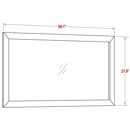 Vanity Art Genoa 60" Single Espresso Freestanding Modern Bathroom Vanity Set With Super White Engineered Marble Top, White Ceramic Sink, Backsplash and Mirror