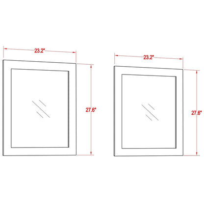 Vanity Art Genoa 72" Double Gray Freestanding Modern Bathroom Vanity Set With Super White Engineered Marble Top, White Ceramic Sink, Backsplash and 2 Mirrors