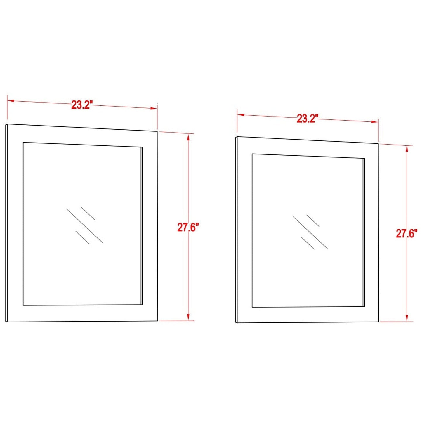 Vanity Art Genoa 72" Double White Freestanding Modern Bathroom Vanity Set With Super White Engineered Marble Top, White Ceramic Sink, Backsplash and 2 Mirrors