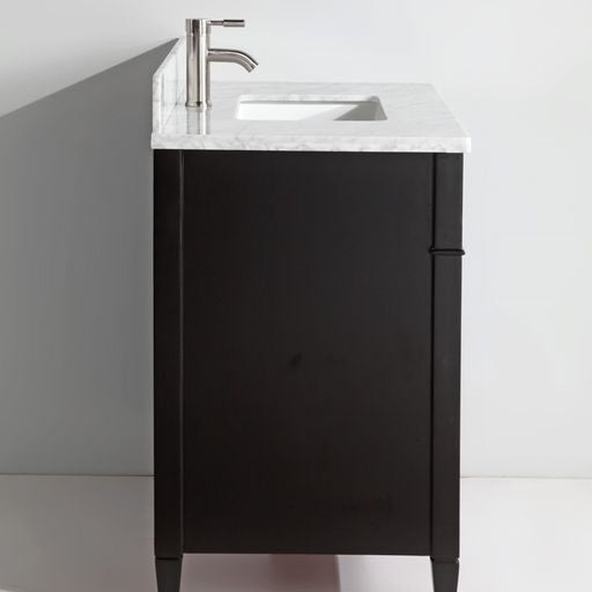 36 Modern Black Bathroom Vanity Ceramics Single Sink Freestanding with 3  Drawers