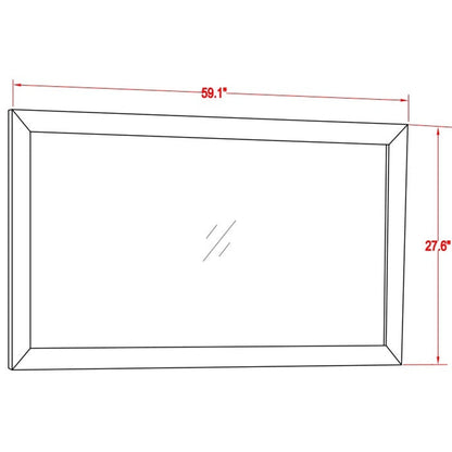 Vanity Art Savona 60" Single Gray Freestanding Modern Bathroom Vanity Set With Carrara Marble Top, Undermount Ceramic Sink, 7 Dovetail Drawer Cabinet, Backsplash and Mirror