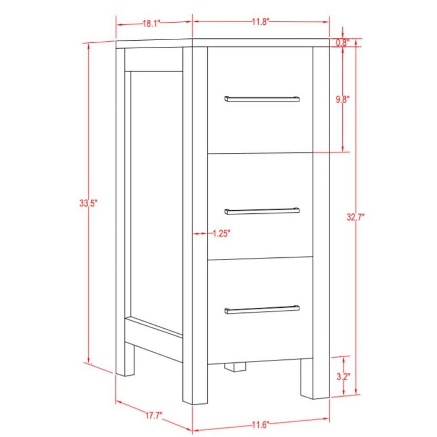 Vanity Art VA30 30" Single White Freestanding Modern Bathroom Vanity Set With Integrated Ceramic Sink, Compact 1 Shelf, 2 Dovetail Drawers Cabinet And Mirror