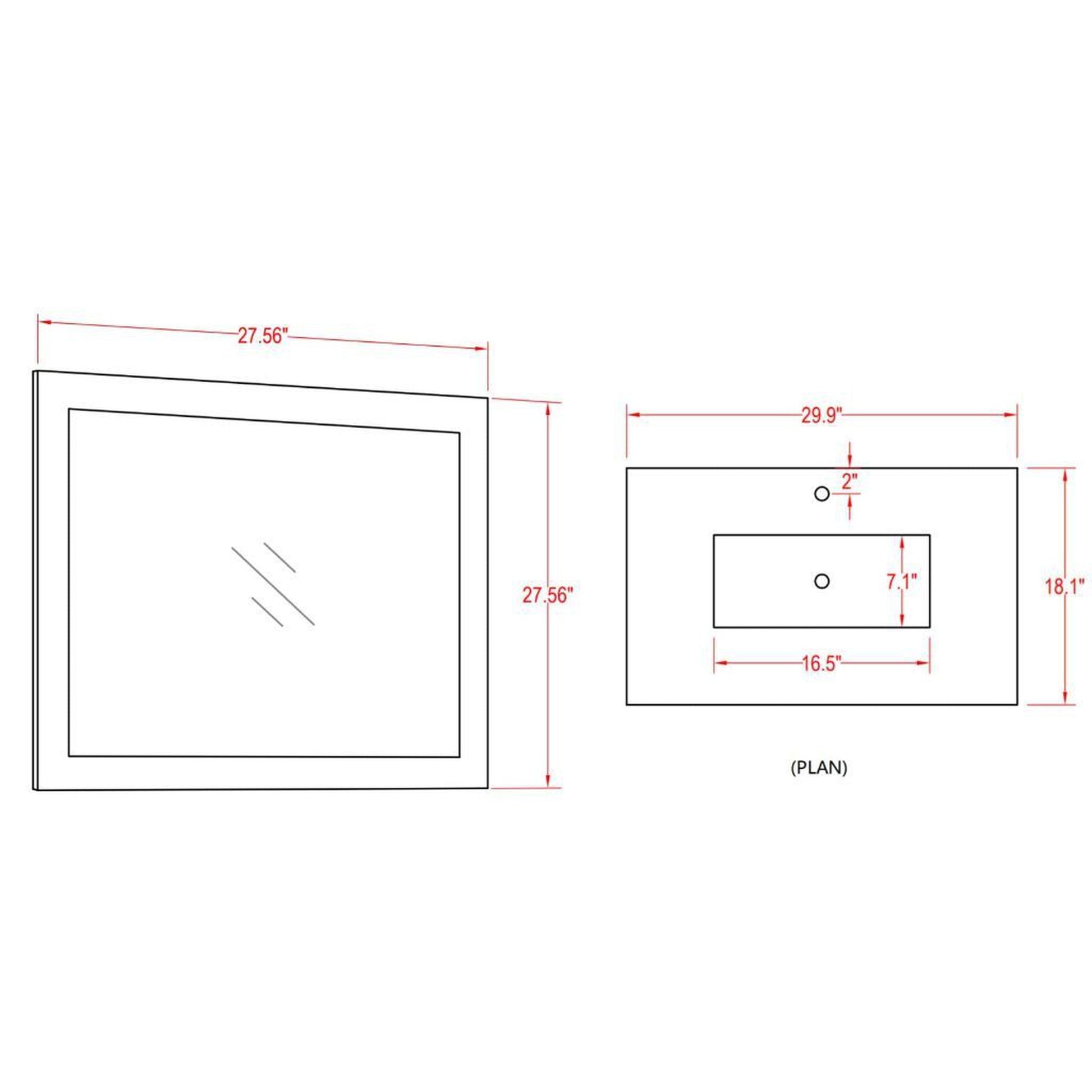 Vanity Art VA30 72" Double White Freestanding Modern Bathroom Vanity Set With Integrated Ceramic Sink, Compact 2 Shelves, 7 Dovetail Drawers Cabinet and 2 Mirrors