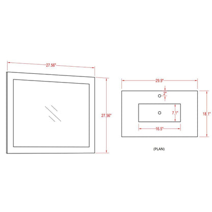 Vanity Art VA30 96" Double Gray Freestanding Modern Bathroom Vanity Set With Integrated Ceramic Sink, Compact 2 Shelves, 13 Dovetail Drawers Cabinet And 2 Mirrors