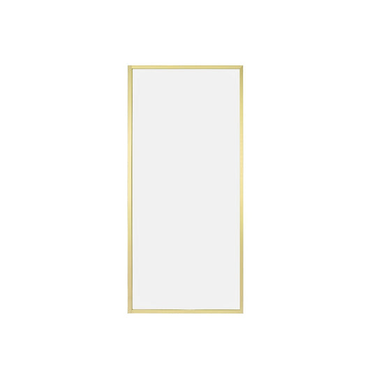 Vinnova Arcos 34" x 74" Framed Fixed Glass Panel in Brushed Gold Finish