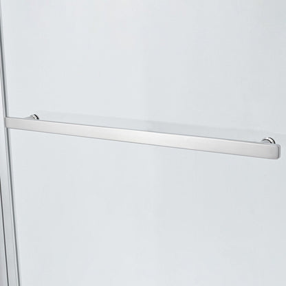 Vinnova Olivenza 31" x 55" Hinged Frameless Tub Door in Polished Chrome Finish