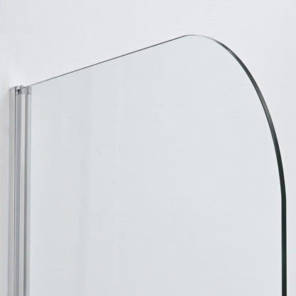 Vinnova Olivenza 31" x 55" Hinged Frameless Tub Door in Polished Chrome Finish