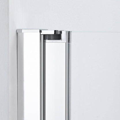 Vinnova Olivenza 31" x 55" Hinged Frameless Tub Door in Polished Chrome Finish