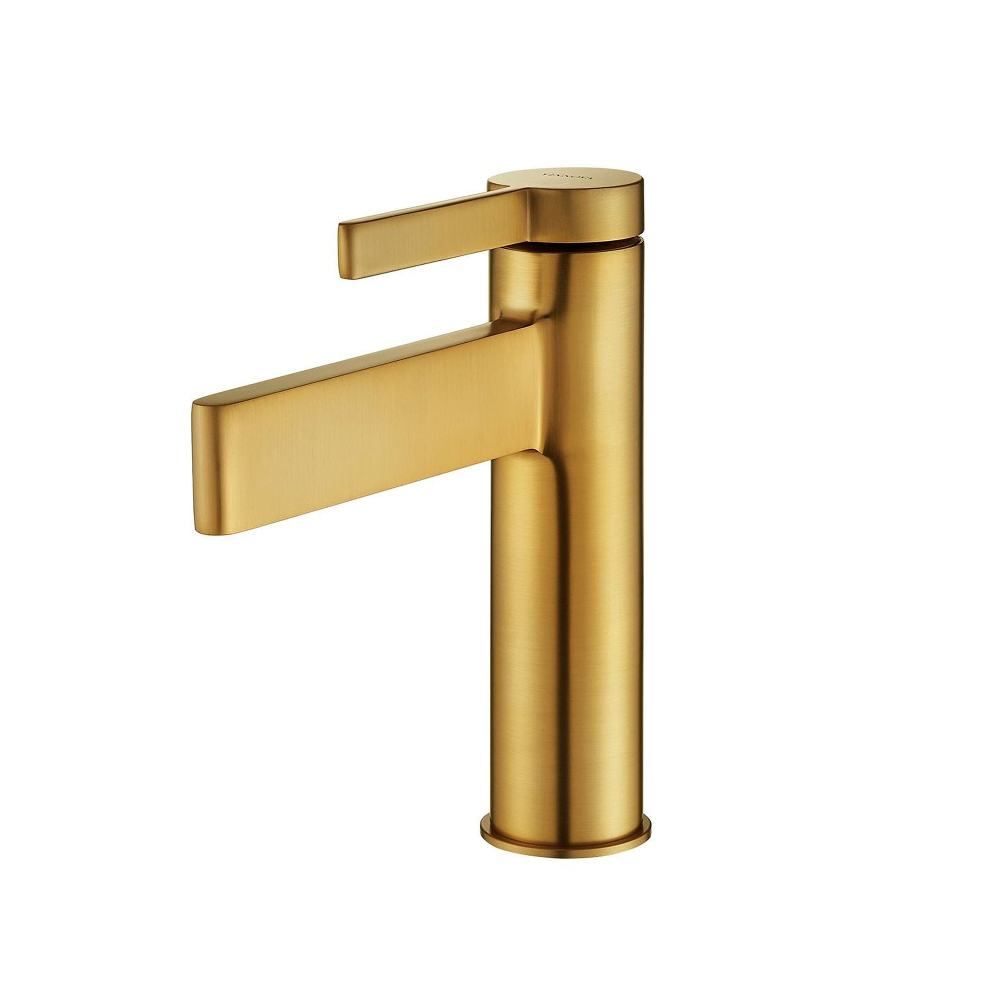 Vinnova Oviedo 8" Single Low-Handle Hole Lever Vessel Brushed Gold Bathroom Faucet