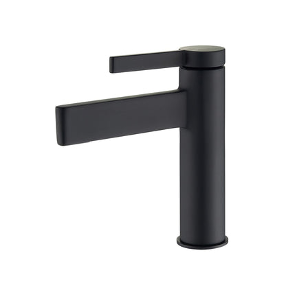 Vinnova Oviedo 8" Single Low-Handle Hole Lever Vessel Matte Black Bathroom Faucet