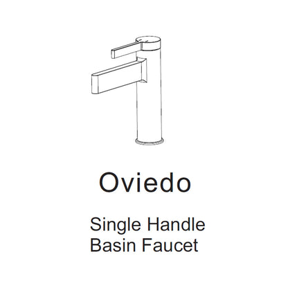 Vinnova Oviedo 8" Single Low-Handle Hole Lever Vessel Polished Chrome Bathroom Faucet