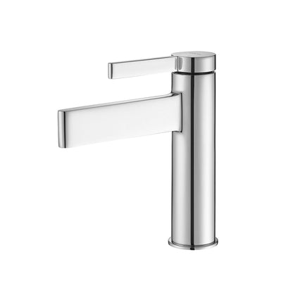 Vinnova Oviedo 8" Single Low-Handle Hole Lever Vessel Polished Chrome Bathroom Faucet