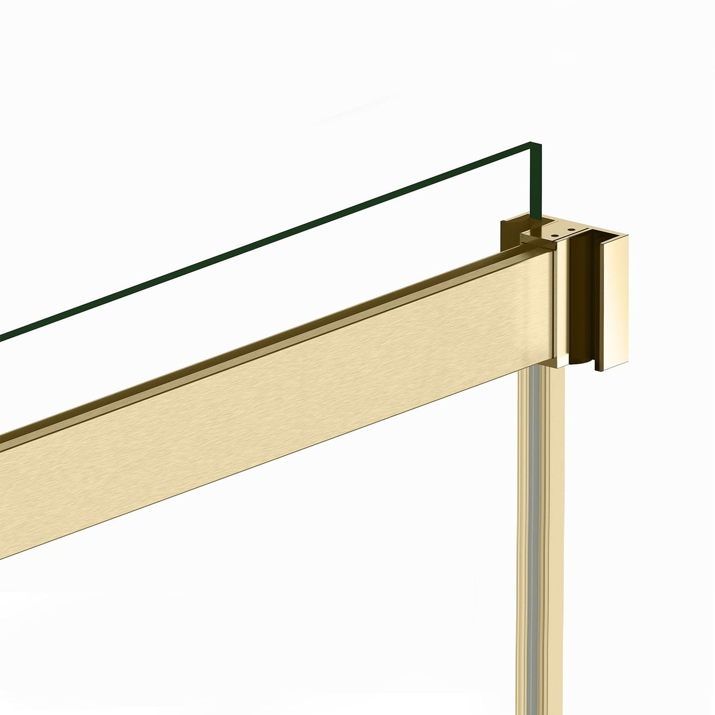 Vinnova Spezia 48" x 76" Rectangle Double Sliding Frameless Shower Enclosure in Brushed Gold Finish