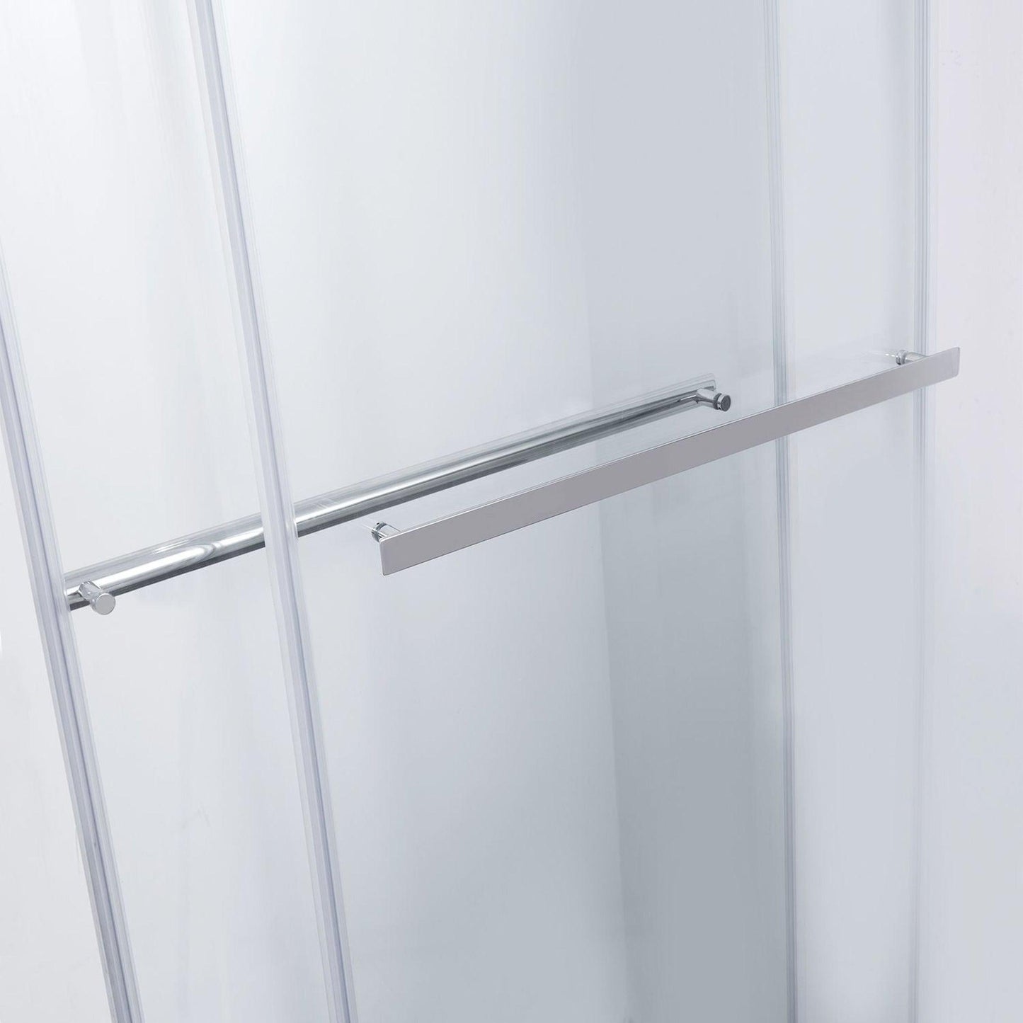 Vinnova Spezia 56" x 76" Rectangle Double Sliding Frameless Shower Enclosure in Polished Chrome Finish