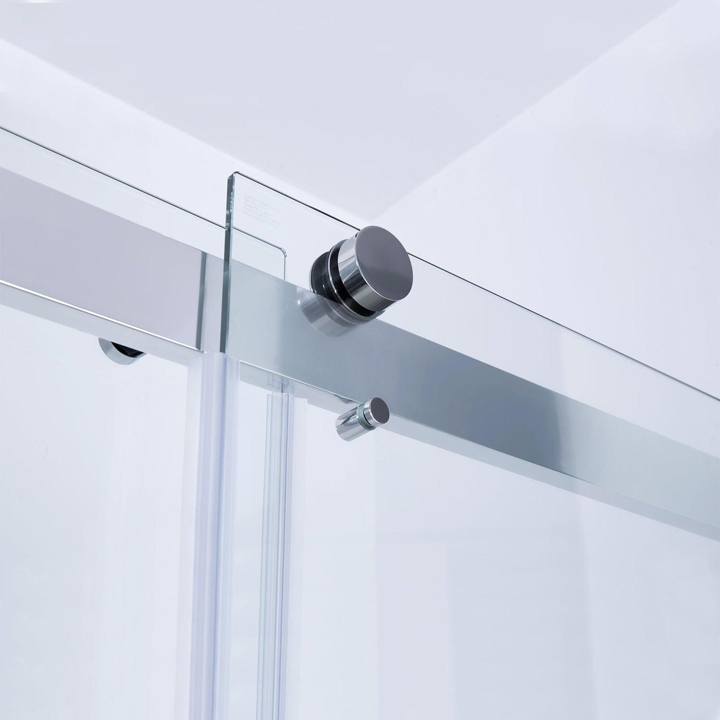 Vinnova Spezia 64" x 76" Rectangle Double Sliding Frameless Shower Enclosure in Polished Chrome Finish