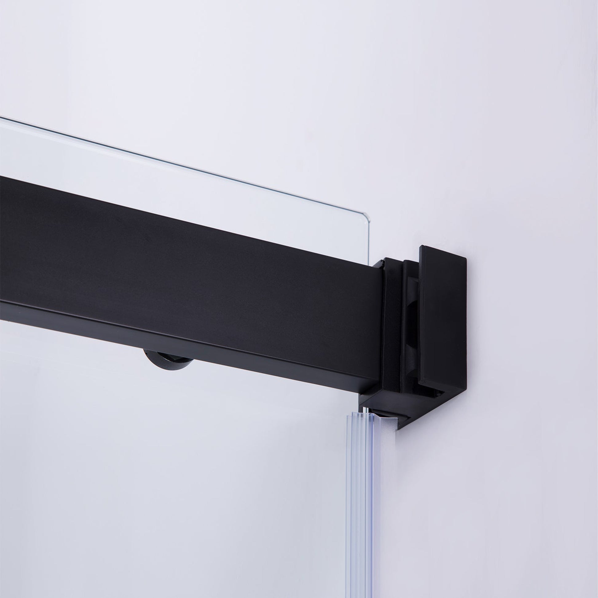 Vinnova Spezia 68" x 76" Rectangle Double Sliding Frameless Shower Enclosure in Matte Black Finish