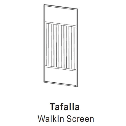 Vinnova Tafalla 34" x 74" Frameless Fixed Glass Panel in Brushed Gold Finish