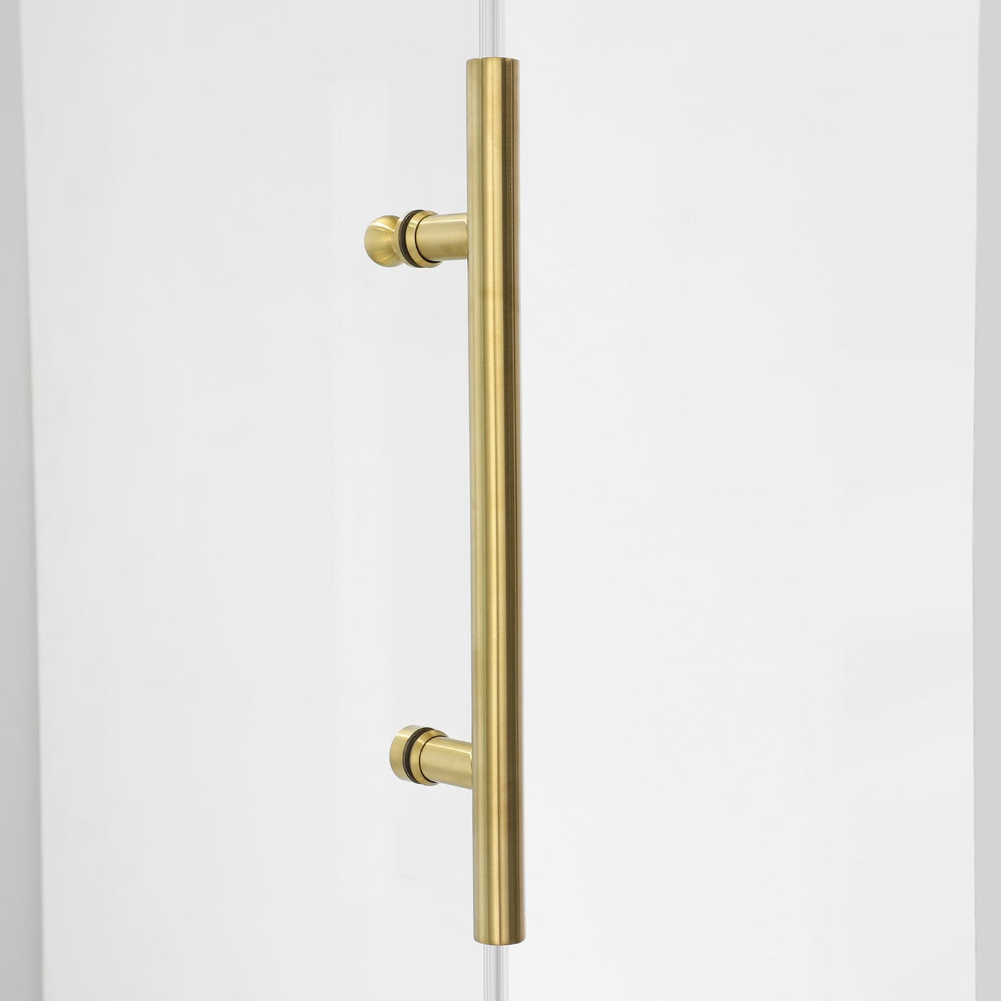 Vinnova Villena 56" x 78" Single Sliding Frameless Shower Door in Brushed Gold Finish