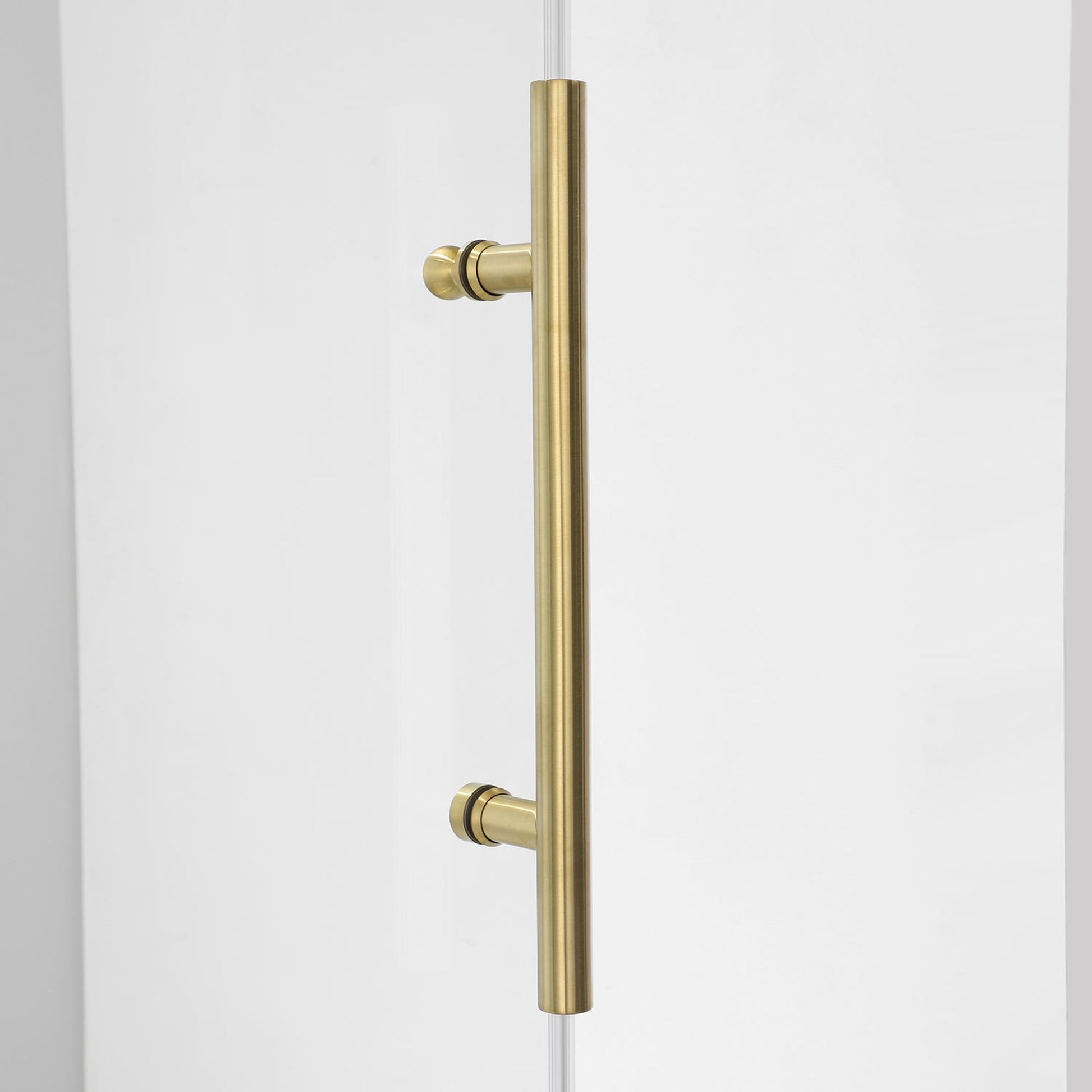 Vinnova Villena 60" x 58" Single Sliding Frameless Tub Door in Brushed Gold Finish