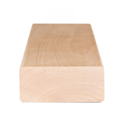 PROSAUNAS Alder 2" x 3" x 10' Natural Alder Wood Smooth 4 Sides, Eased Edges, Square-Edge Hidden Profile Sauna Bench Material
