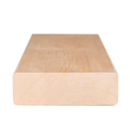 PROSAUNAS Alder 2" x 4" x 3' Natural Alder Wood Smooth 4 Sides, Eased Edges, Square-Edge Hidden Profile Sauna Bench Material