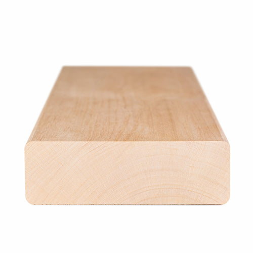 PROSAUNAS Alder 2" x 4" x 6' Natural Alder Wood Smooth 4 Sides, Eased Edges, Square-Edge Hidden Profile Sauna Bench Material