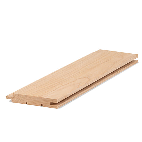 PROSAUNAS Alder 1" x 4" x 10' Natural Alder Wood Tongue & Groove Sauna Wall Paneling