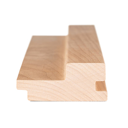 PROSAUNAS Alder Grace 2" x 3" x 8' Natural Alder Wood Tongue & Groove, Large Gap Sauna Wall Paneling