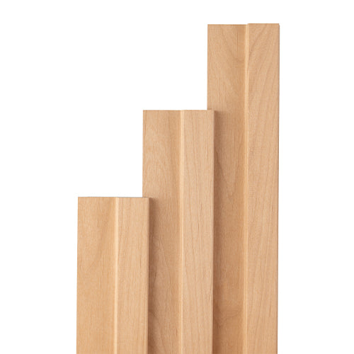 PROSAUNAS Alder Grace 2" x 3" x 8' Natural Alder Wood Tongue & Groove, Large Gap Sauna Wall Paneling