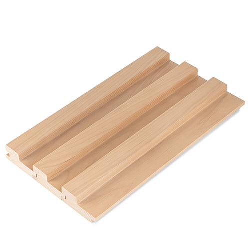 PROSAUNAS Alder Grace 2" x 3" x 8' Natural Alder Wood Tongue & Groove, Large Gap Sauna Wall Paneling