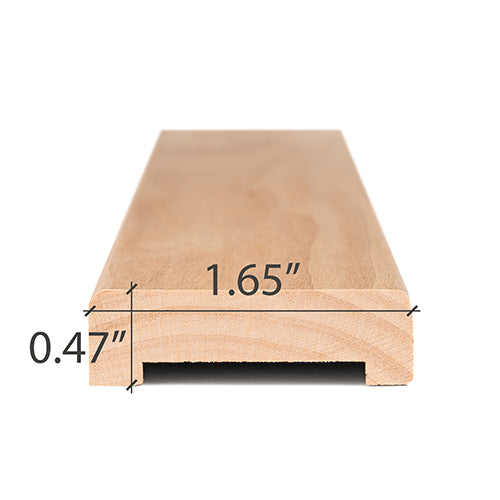 PROSAUNAS Alder 1" x 2" x 8' Natural Alder Wood UK Profile Door Trim Casing