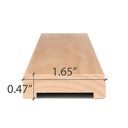 PROSAUNAS Alder 1" x 2" x 8' Natural Alder Wood UK Profile Door Trim Casing