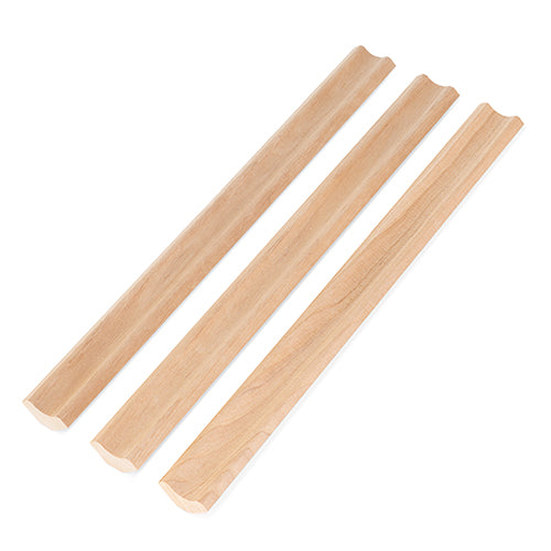 PROSAUNAS Alder 1" x 2" x 8' Natural Alder Wood SI Profile Inside Corner Trim Angle Moulding