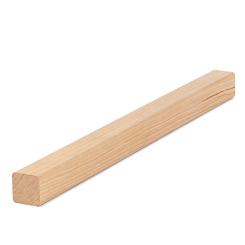 PROSAUNAS Alder 1" x 1" x 1' Natural Alder Wood Smooth 4 Sides, Eased Edges, Square-Edge Hidden Profile Trim Moulding
