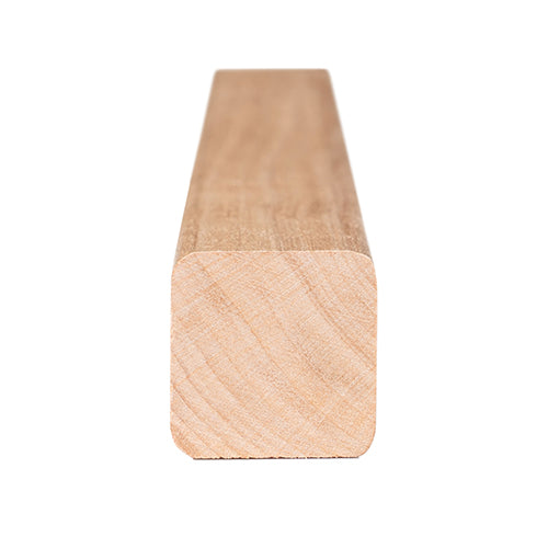 PROSAUNAS Alder 1" x 1" x 8' Natural Alder Wood Smooth 4 Sides, Eased Edges, Square-Edge Hidden Profile Trim Moulding