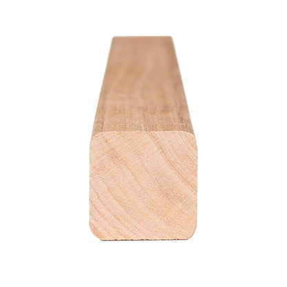 PROSAUNAS Alder 1" x 1" x 8' Natural Alder Wood Smooth 4 Sides, Eased Edges, Square-Edge Hidden Profile Trim Moulding