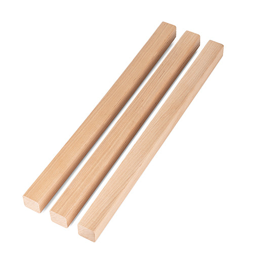 PROSAUNAS Alder 1" x 1" x 8' Natural Alder Wood Smooth 4 Sides, Eased Edges, Square-Edge Hidden Profile Trim Moulding