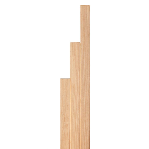 PROSAUNAS Alder 1" x 1" x 1' Natural Alder Wood Smooth 4 Sides, Eased Edges, Square-Edge Hidden Profile Trim Moulding