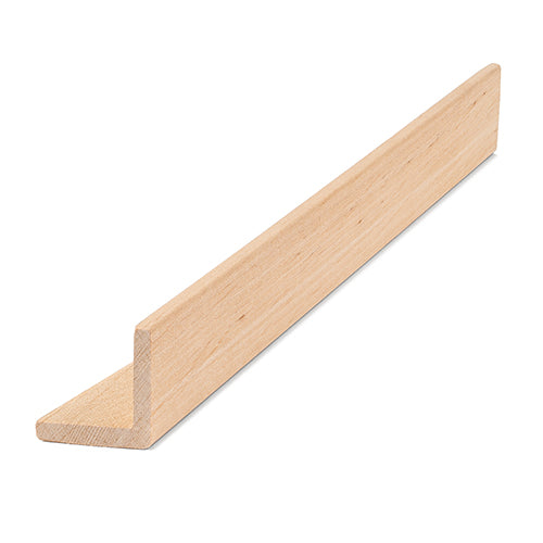 PROSAUNAS Alder 2" x 2" x 1' Natural Alder Wood VA Profile Outside Corner Trim Angle Moulding