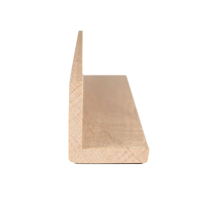 PROSAUNAS Alder 2" x 2" x 1' Natural Alder Wood VA Profile Outside Corner Trim Angle Moulding