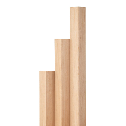 PROSAUNAS Alder 2" x 2" x 8' Natural Alder Wood VA Profile Outside Corner Trim Angle Moulding