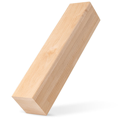 PROSAUNAS Alder 3" x 3" x 8' Natural Alder Wood Smooth 4 Sides, Eased Edges, Square-Edge Hidden Profile Sauna Bench Material